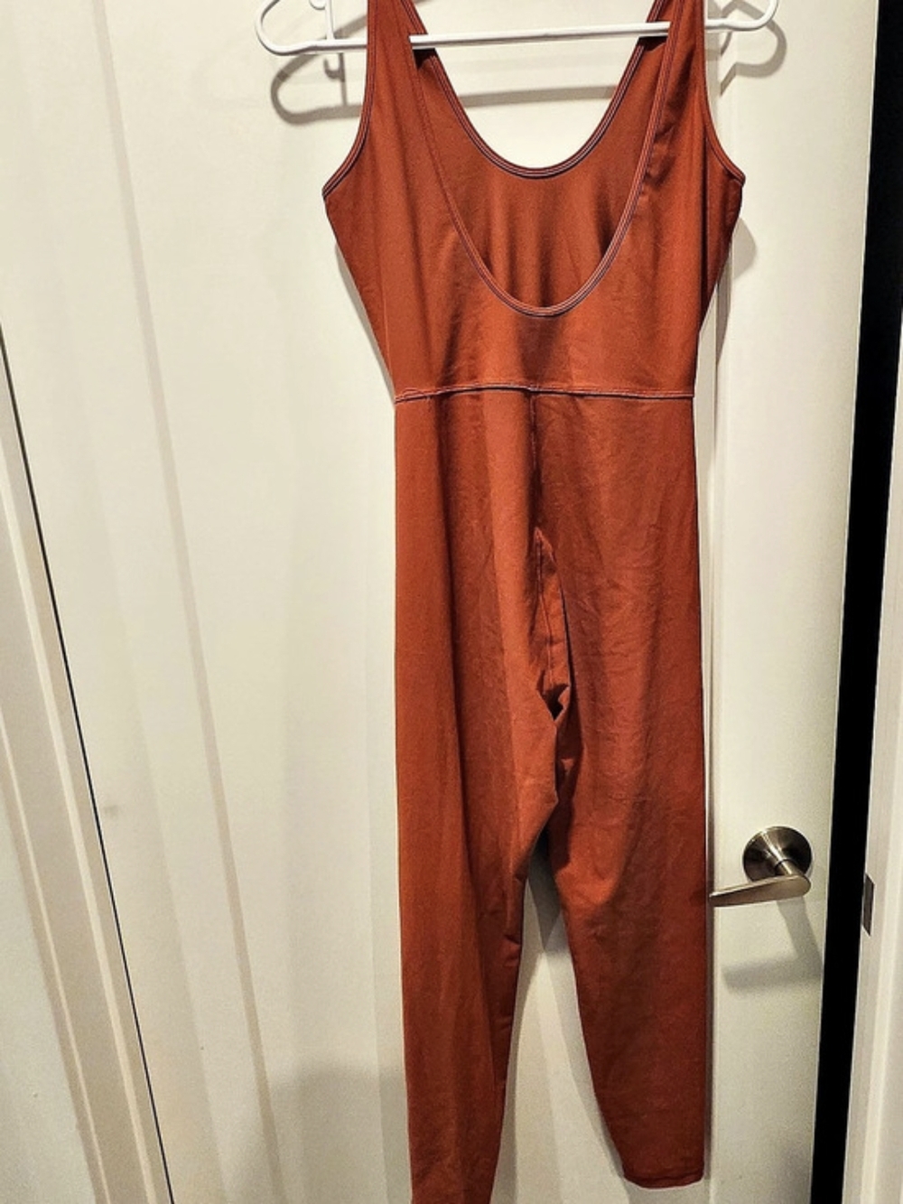 Rust Sleeveless Jumpsuit